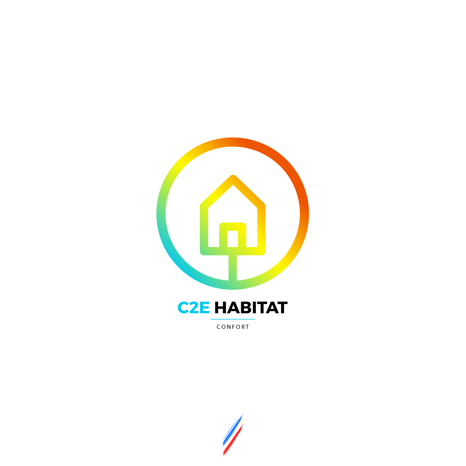 logo luxe rond couleur habitat