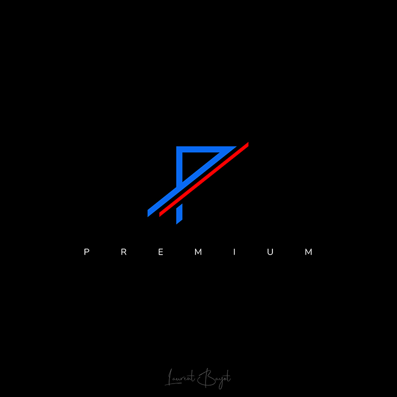 logo luxe premium france bleu rouge