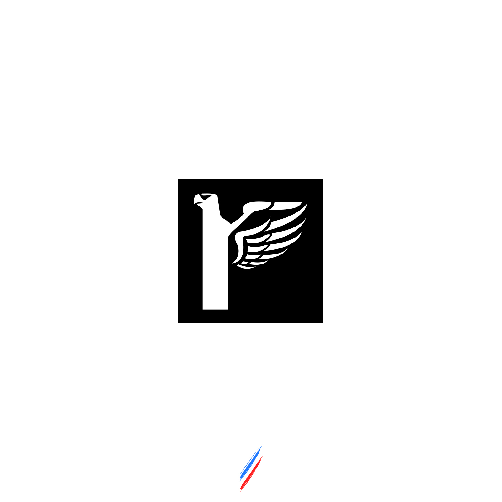 logo de luxe noir aigle