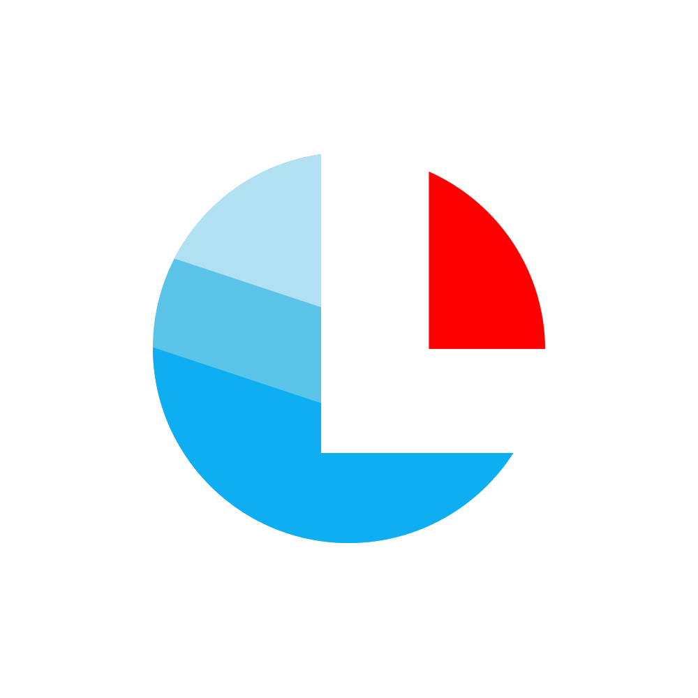 createur logo rouge bleu